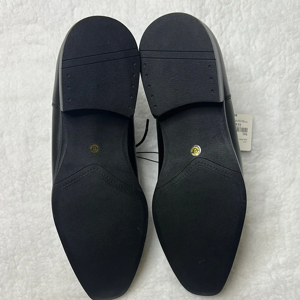 jf j.ferrar NWT-Black Oxfords Polished Leather Formal - Picture 5 of 9